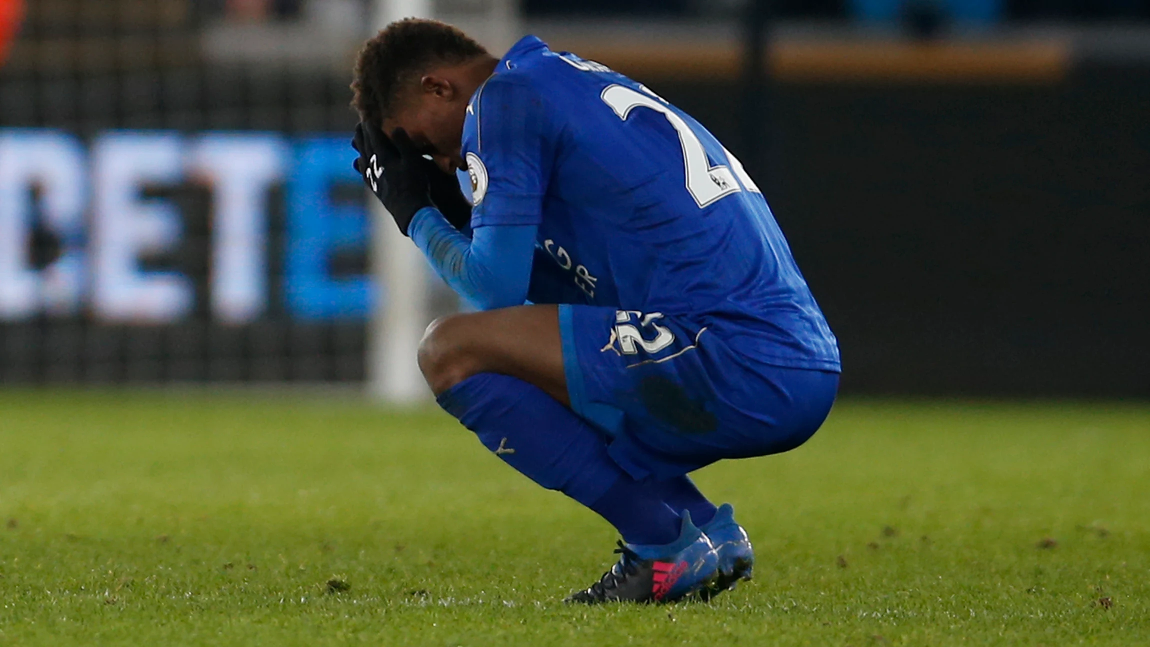 Demarai Gray, durante el partido contra el Swansea