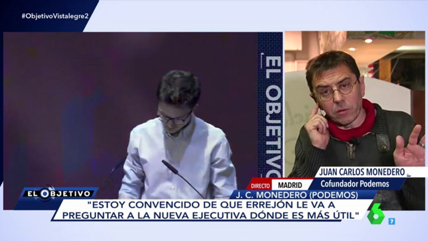 Frame 113.907824 de: Juan Carlos Monedero: "Estoy convencido de que Errej&oacute;n le va a preguntar a la nueva ejecutiva d&oacute;nde es m&aacute;s &uacute;til"