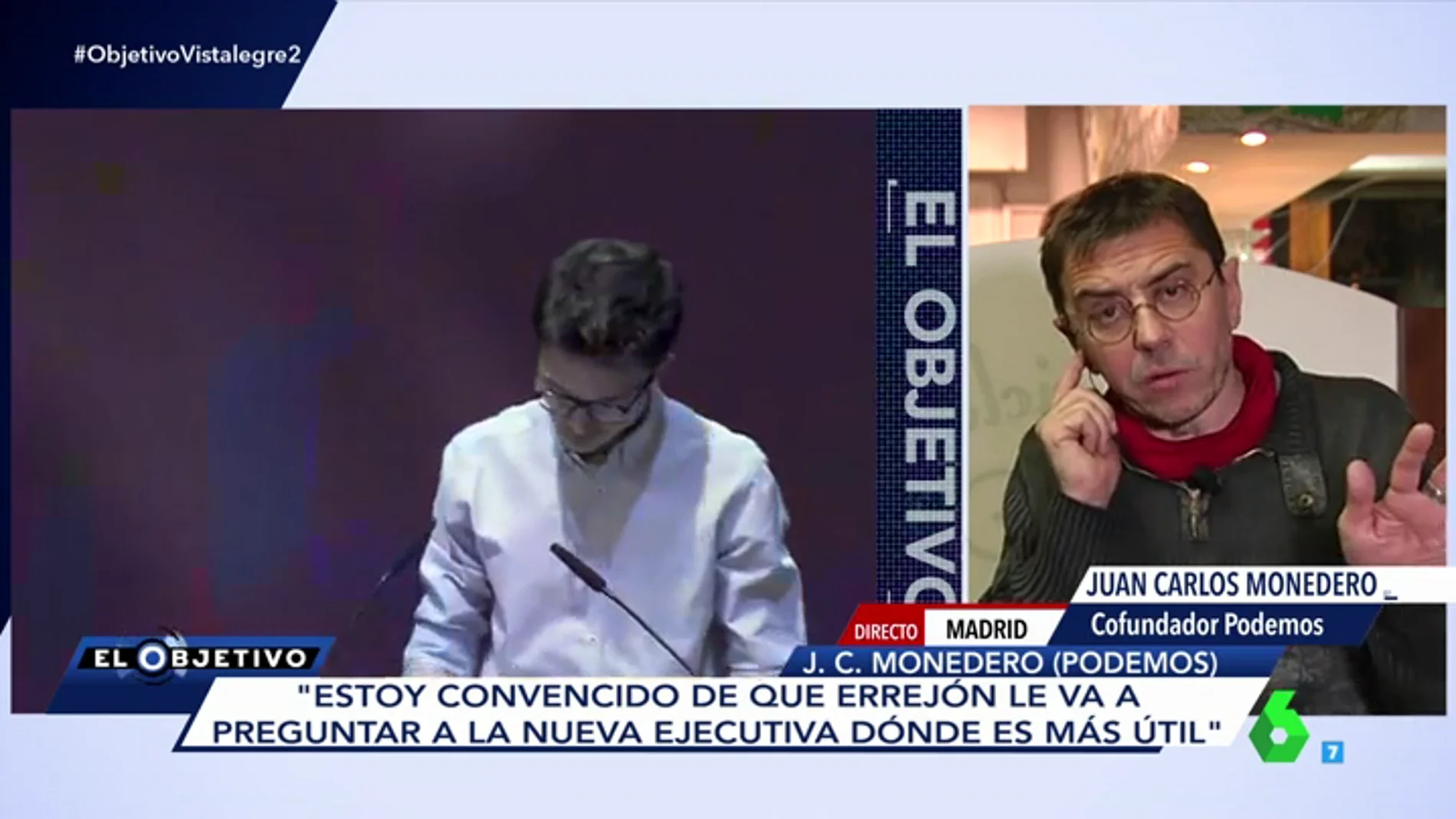 Frame 113.907824 de: Juan Carlos Monedero: "Estoy convencido de que Errejón le va a preguntar a la nueva ejecutiva dónde es más útil"