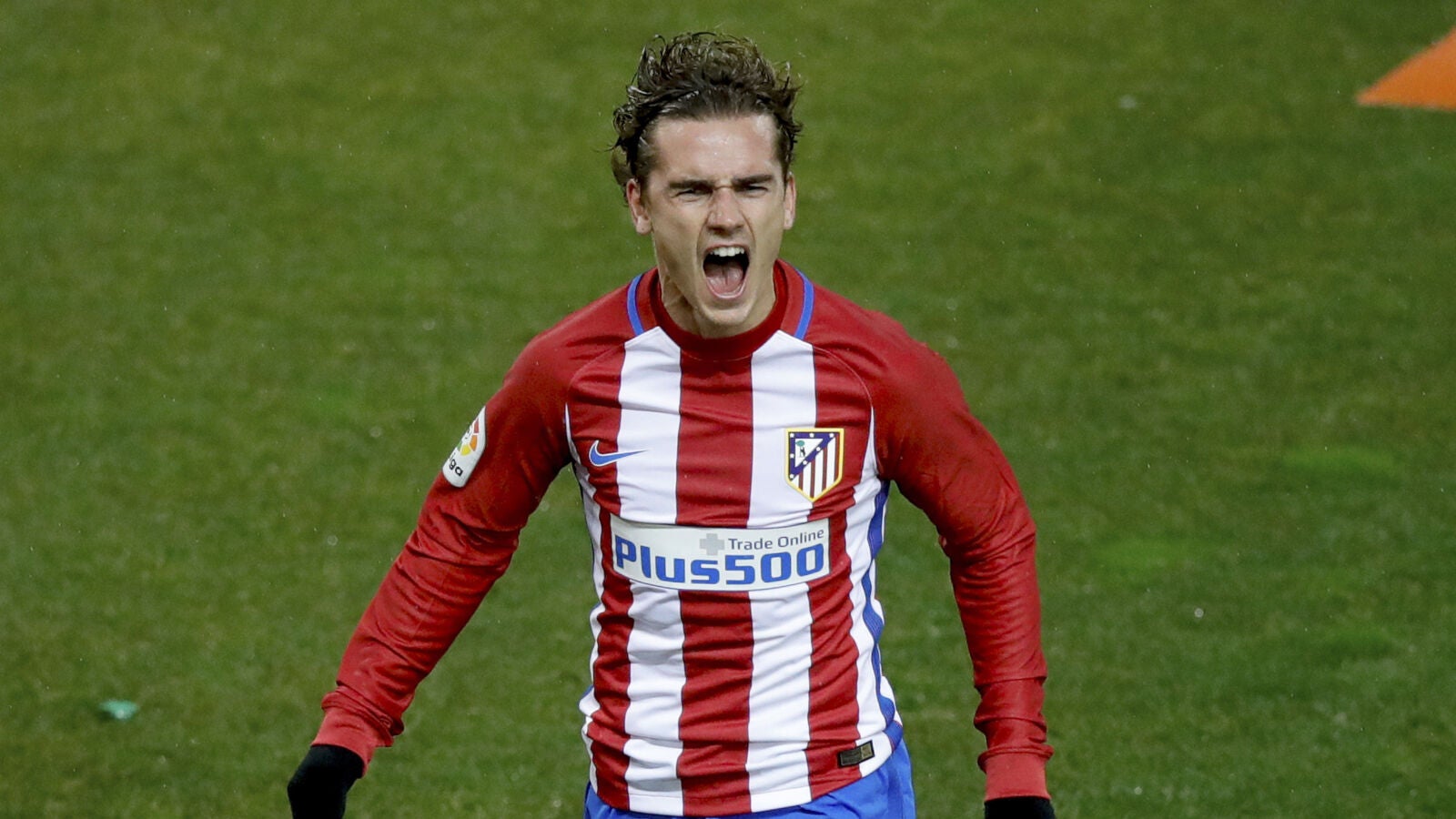 Griezmann, celebrando su gol con el Atleti