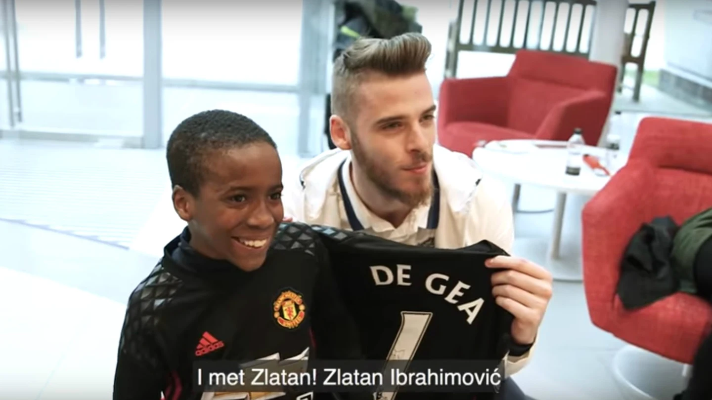 Samuel, con David de Gea Samuel, con David de Gea