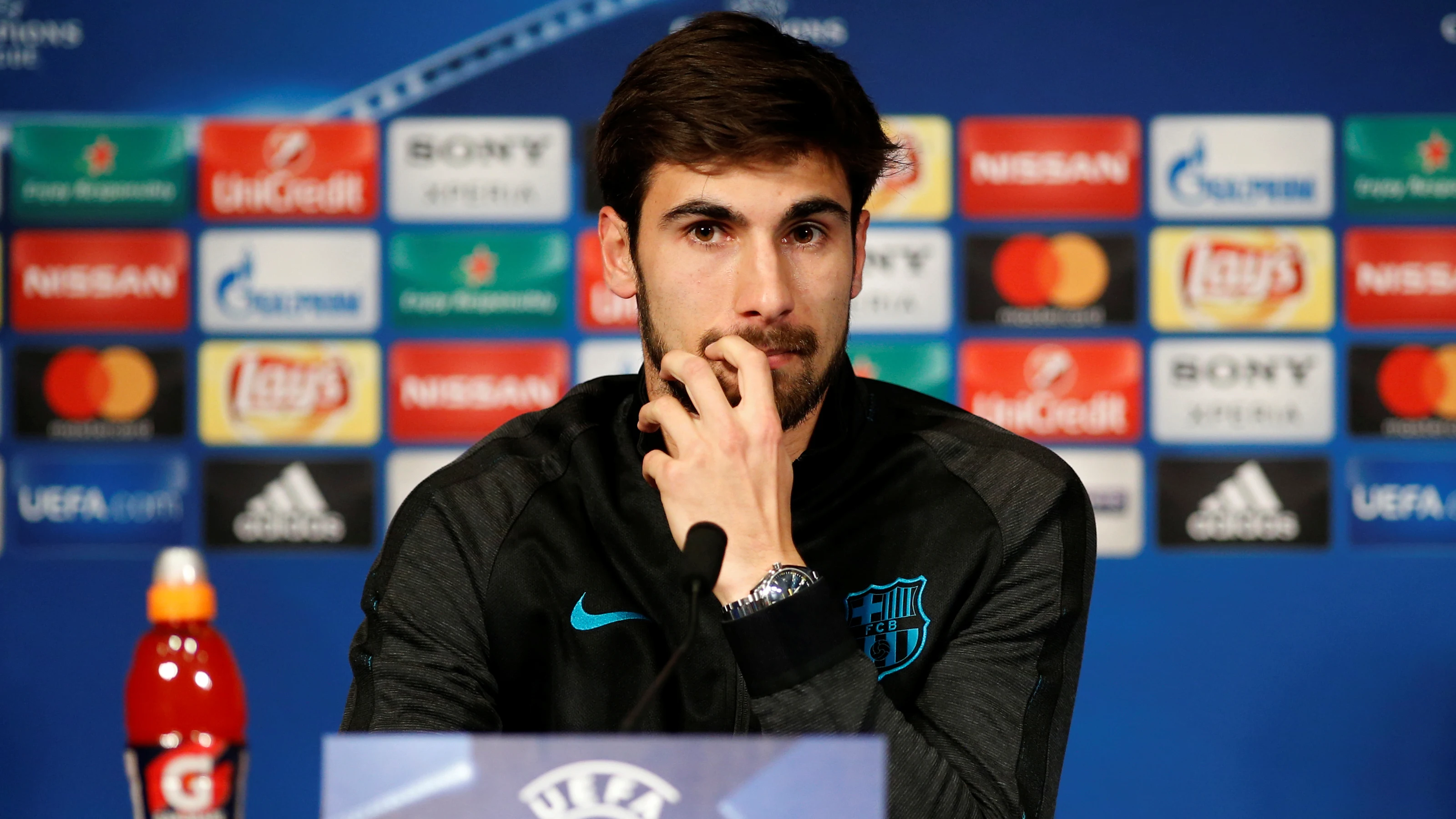 André Gomes, en rueda de prensa