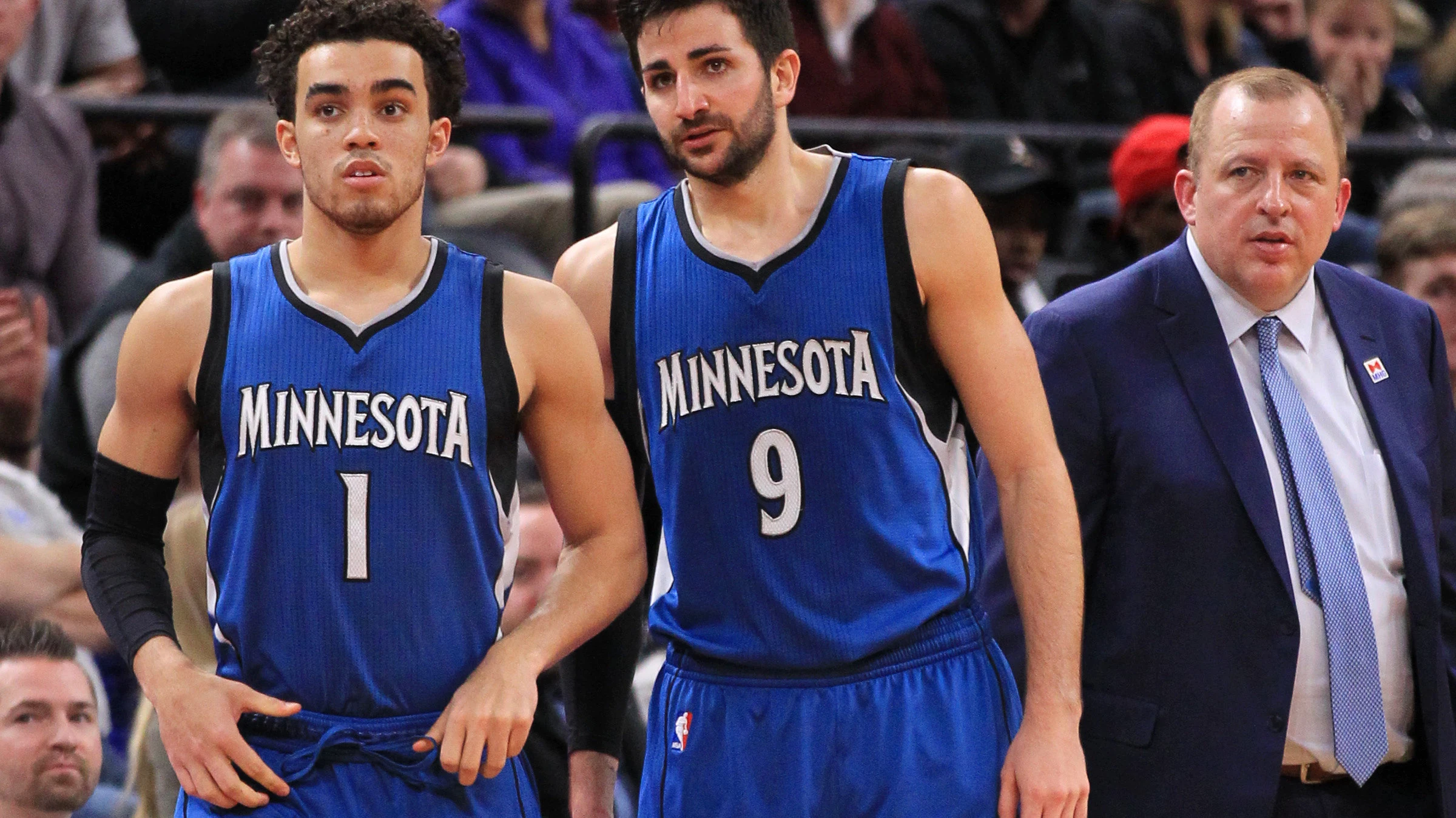 Ricky Rubio sale a pista en el partido de los Minnesota Timberwolves