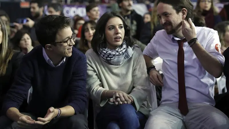 Iñigo Errejón, Irene Montero y Pablo Iglesias, en una imagen de archivo.