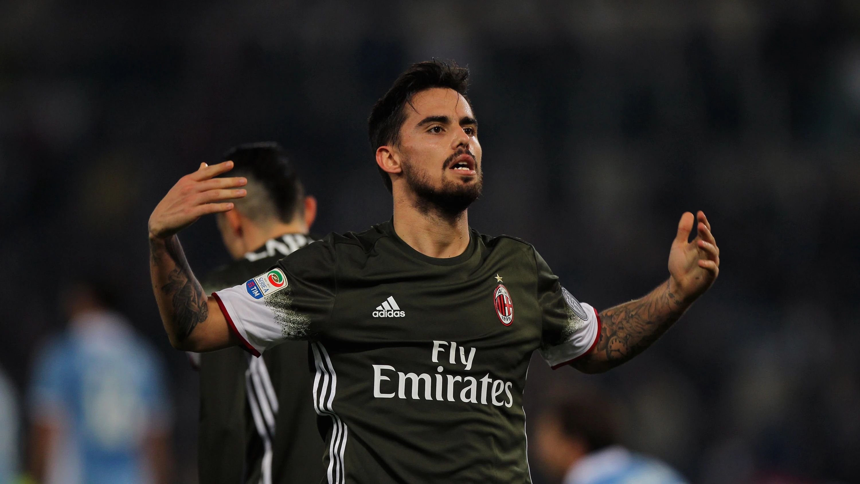 Suso celebrando su gol 