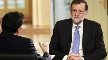Mariano Rajoy en un entrevista en TVE
