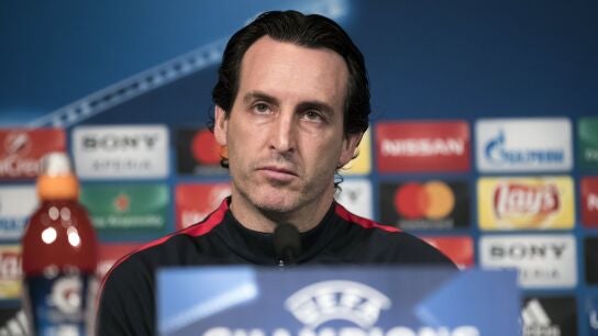 Unai Emery, en rueda de prensa