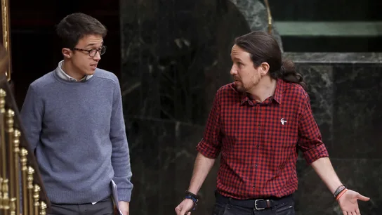 Errejón e Iglesias en el Congreso tras Vistalegre II Errejón e Iglesias en el Congreso tras Vistalegre II