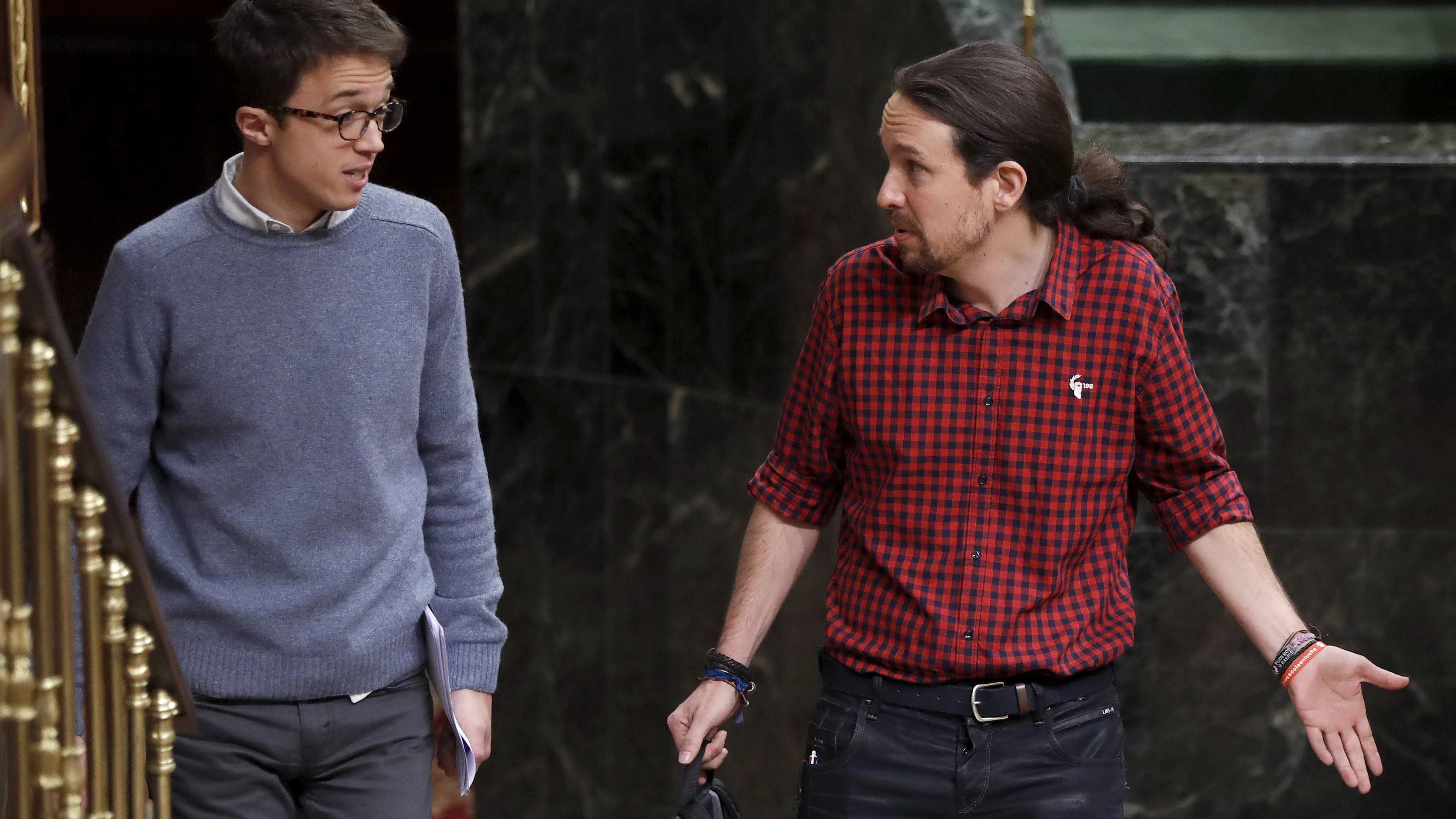 Errejón e Iglesias en el Congreso tras Vistalegre II