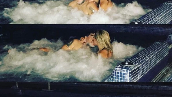 Maradona y su novia en un spa antes del Nápoles - Madrid