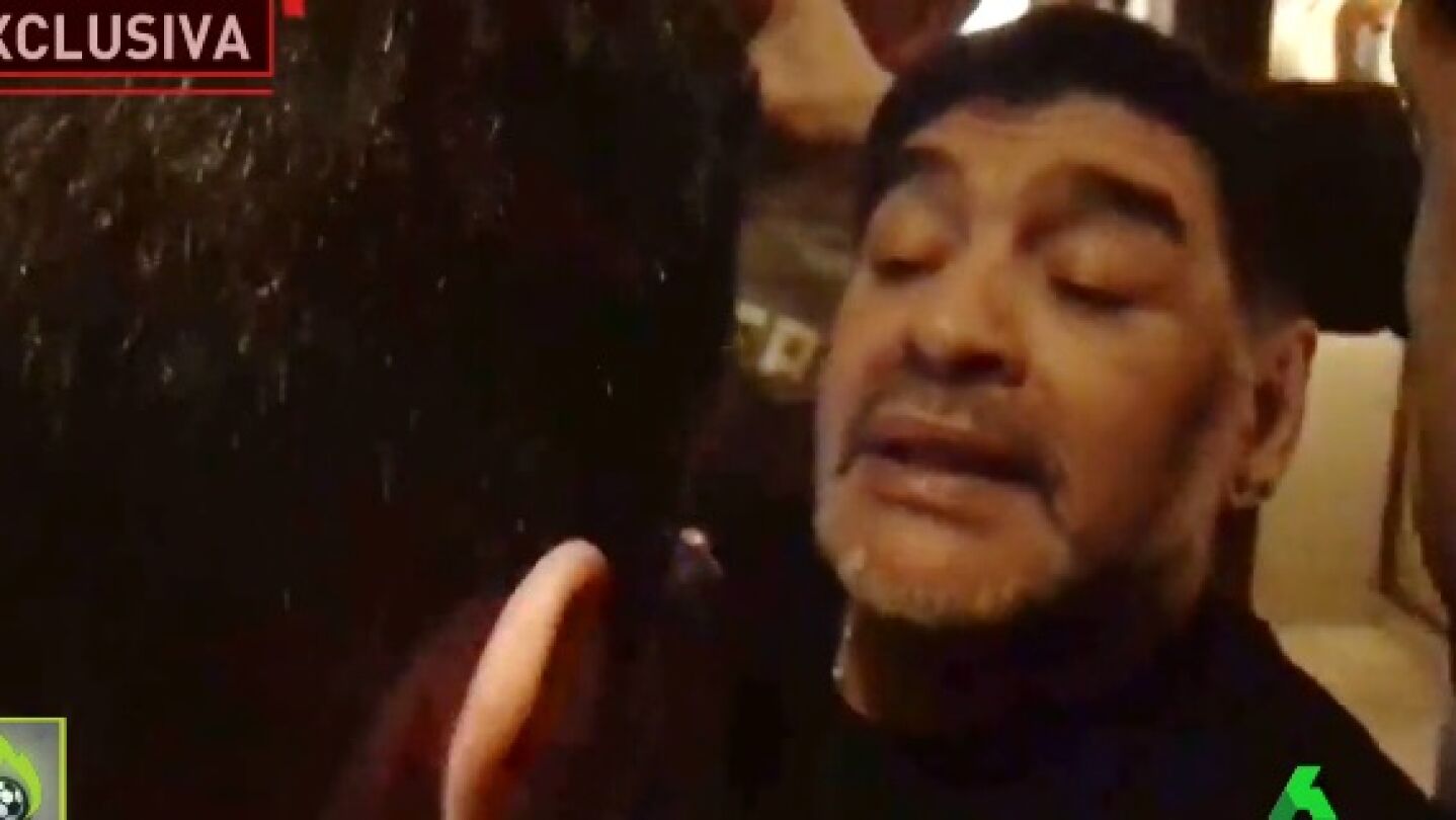 Maradona se encara con un periodista en su hotel en Madrid