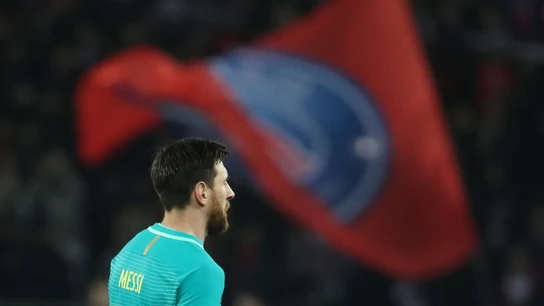 Messi, en el Parque de los Príncipes Messi, en el Parque de los Príncipes