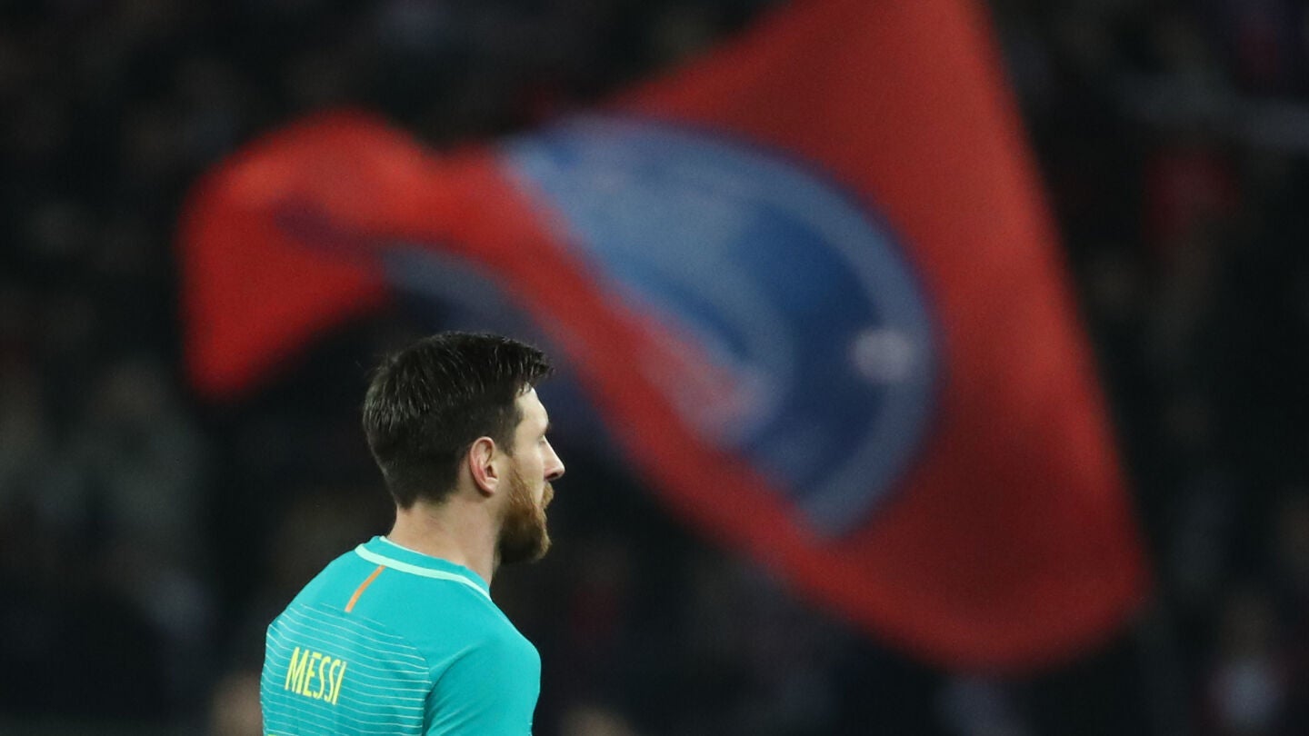 Messi, en el Parque de los Pr&iacute;ncipes