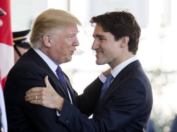 Justin Trudeau y Donald Trump Justin Trudeau y Donald Trump