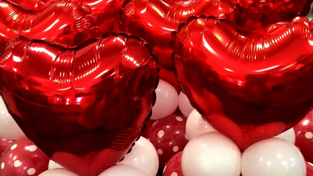 Globos en forma de corazón