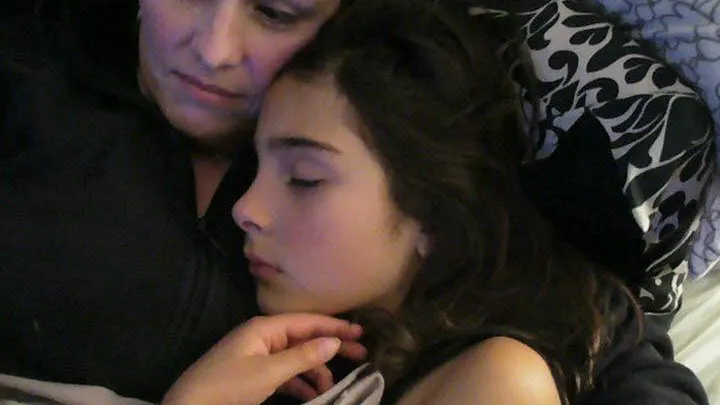 Cassidy con su madre