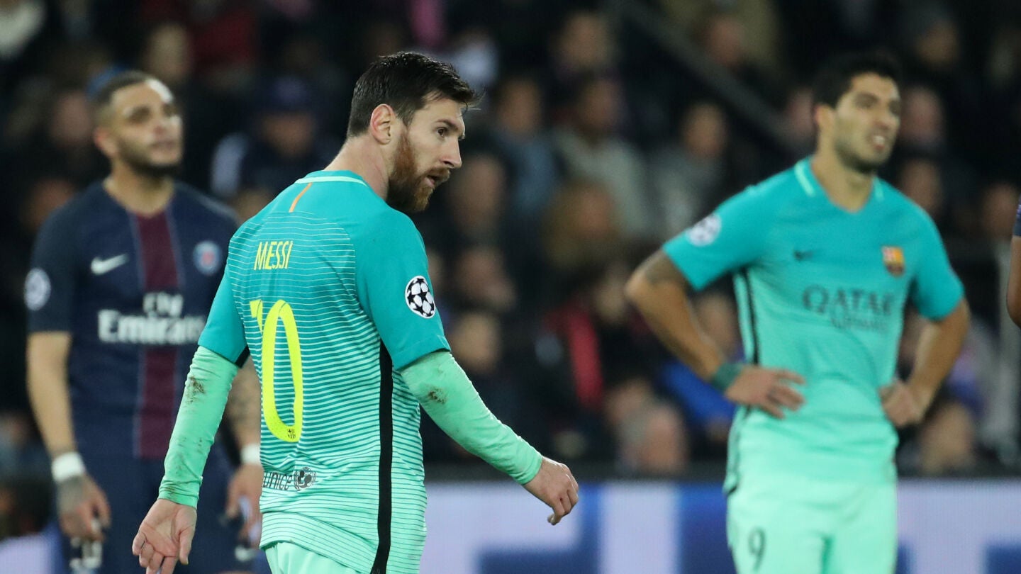 Leo Messi, en el Parque de los Pr&iacute;ncipes