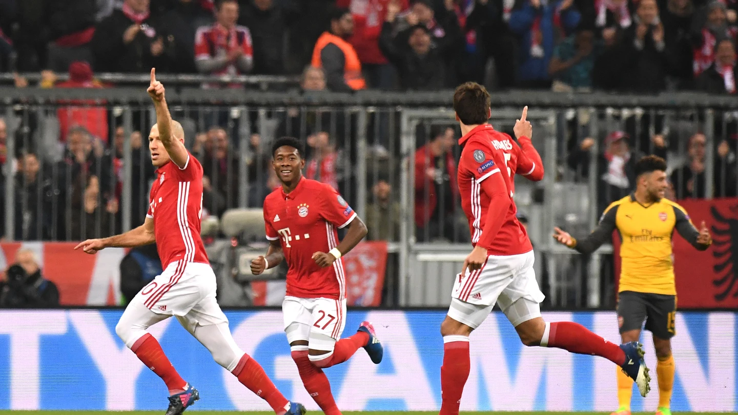 Robben celebra su gol ante el Arsenal Robben celebra su gol ante el Arsenal