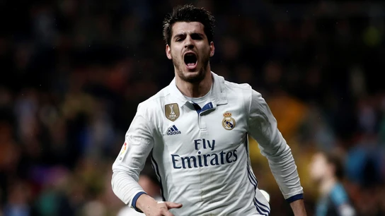 Morata celebrando un gol Morata celebrando un gol