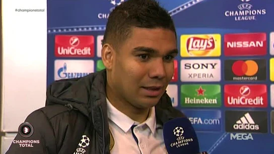 Casemiro, en zona mixta Casemiro, en zona mixta