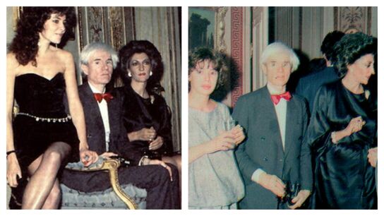 Warhol con Pitita Ridruejo, Ana Obregón y Agatha Ruiz de la Prada.