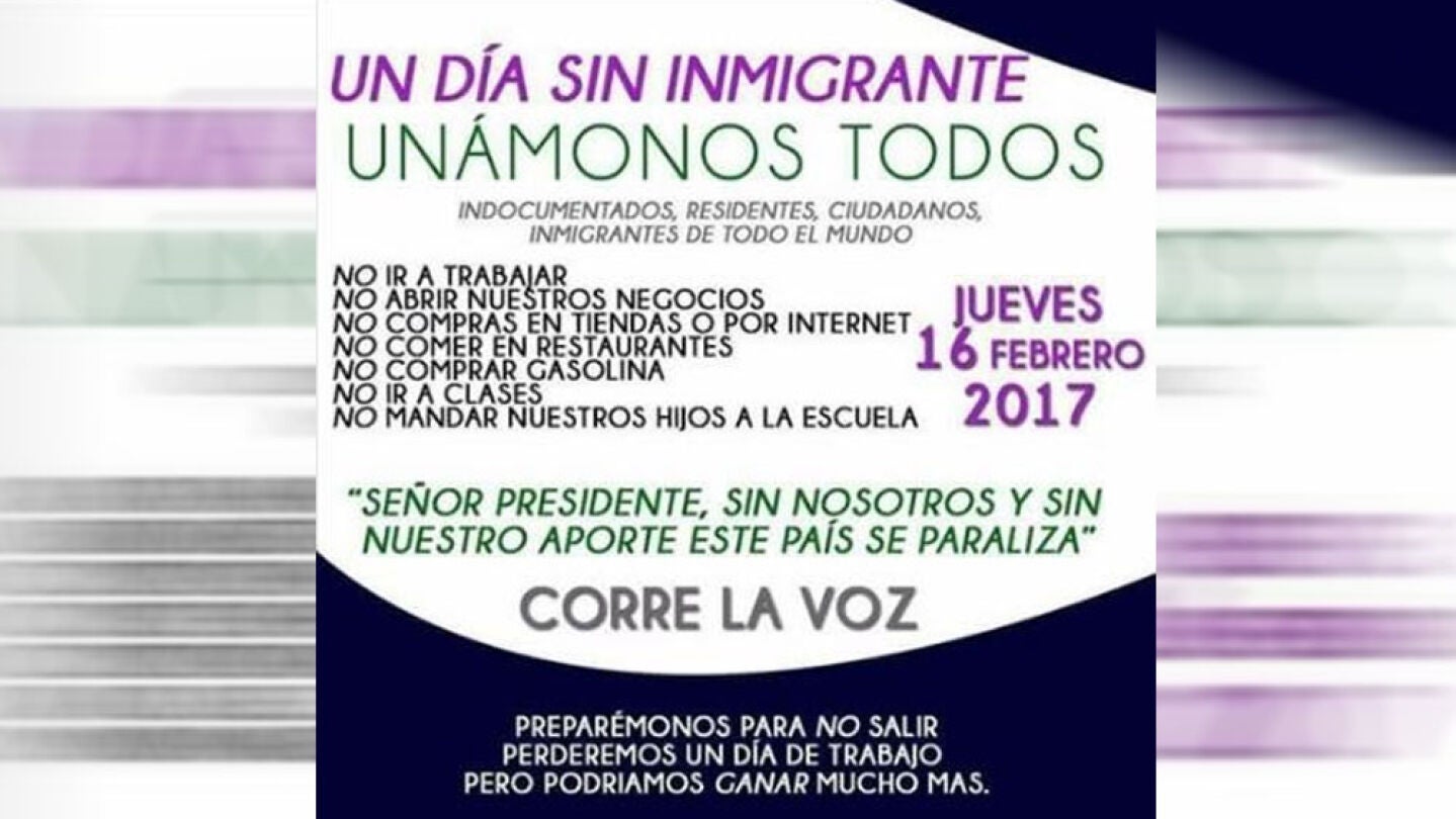 Un d&iacute;a sin inmigrantes