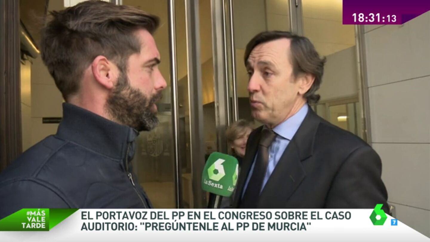 Frame 57.410837 de: El portavoz del PP en el Congreso, sobre el 'caso Auditorio': "Preg&uacute;ntenle al PP de Murcia"