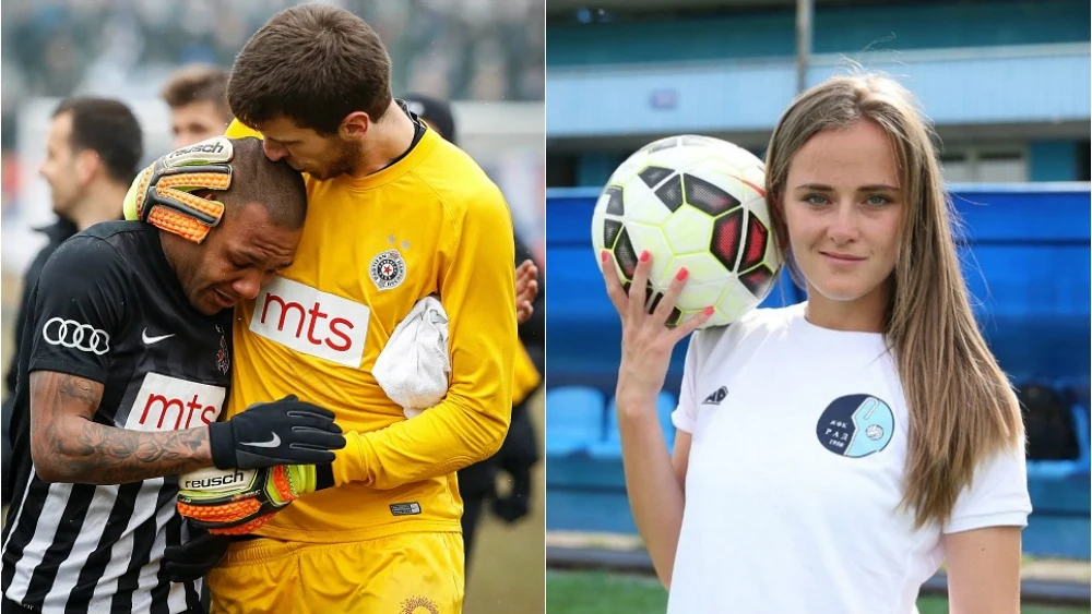 Everton Luiz y la vicepresidenta del Rad
