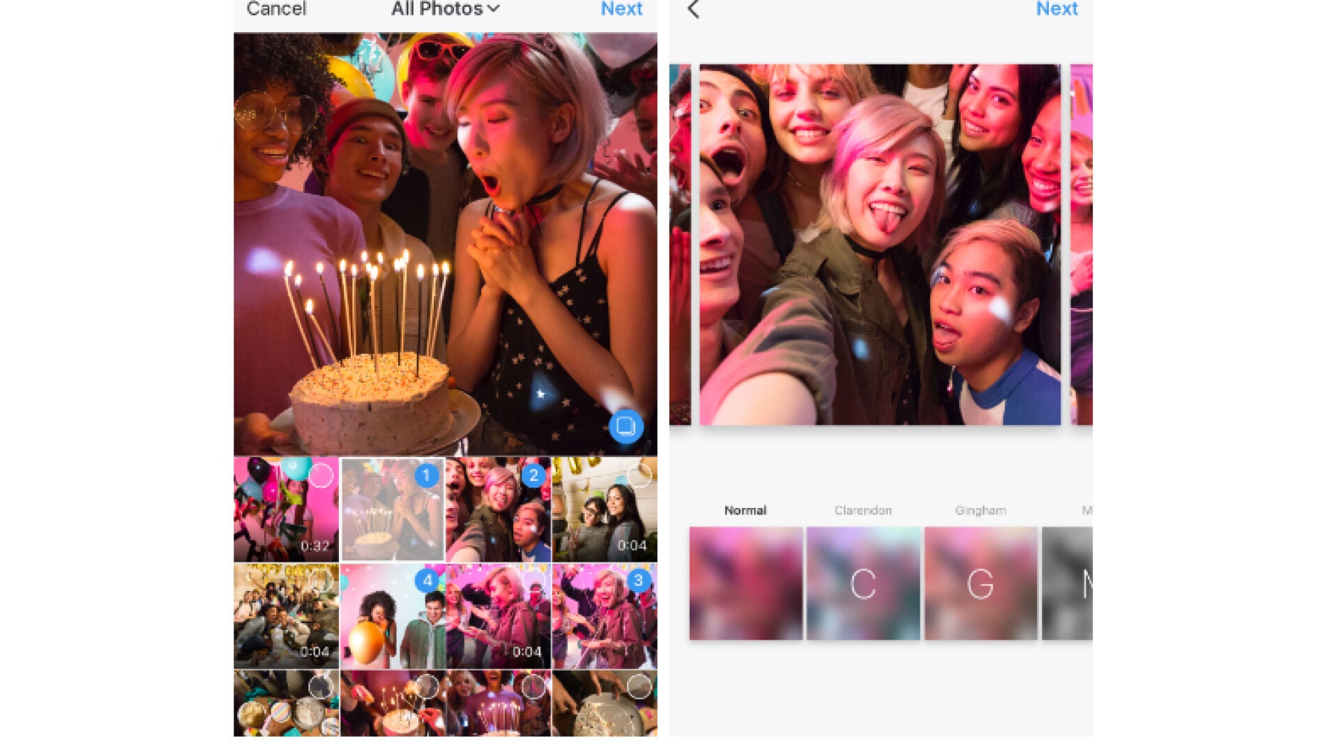 Múltiples fotos en Instagram