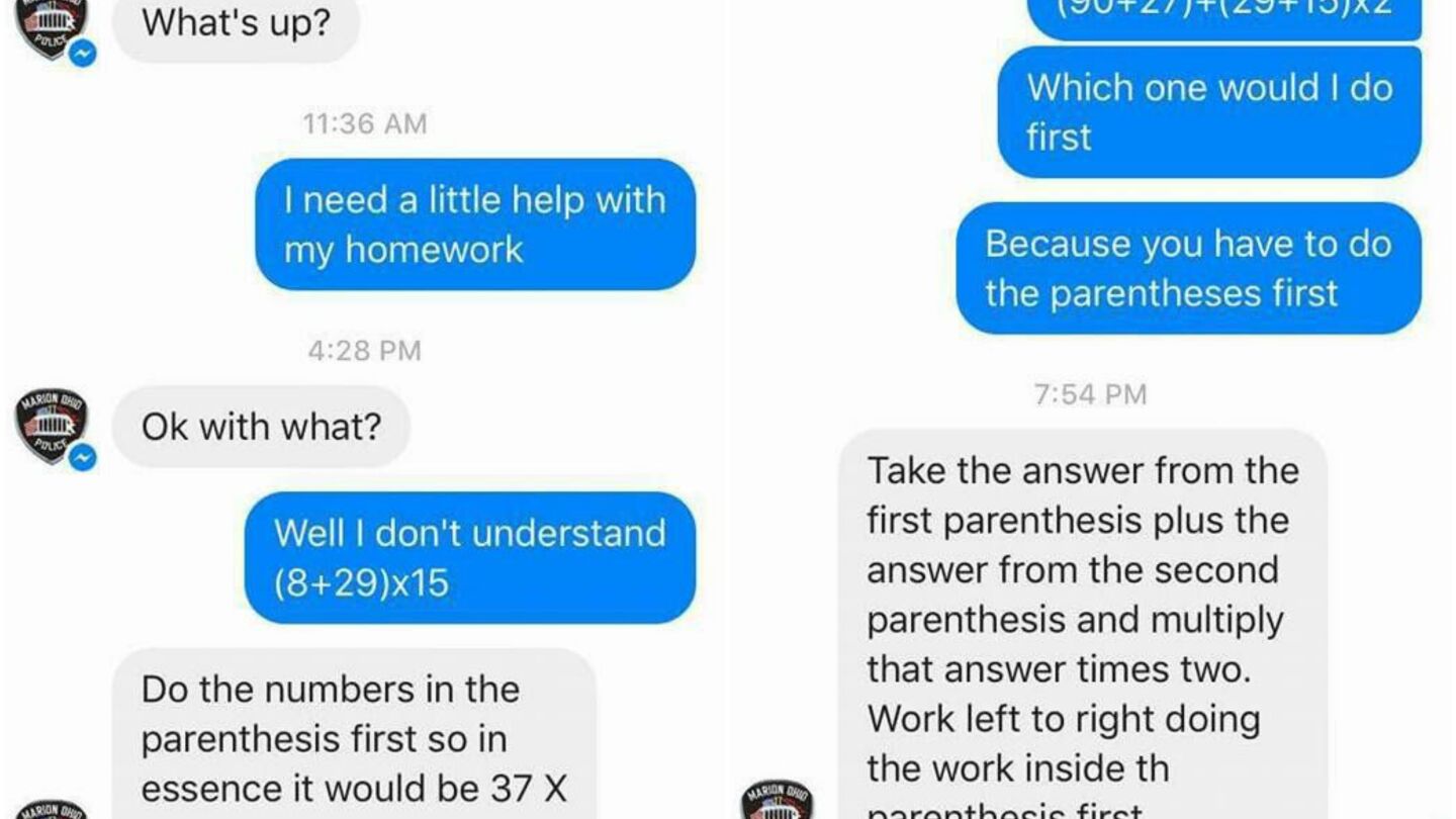 Conversaci&oacute;n de la ni&ntilde;a con la polic&iacute;a