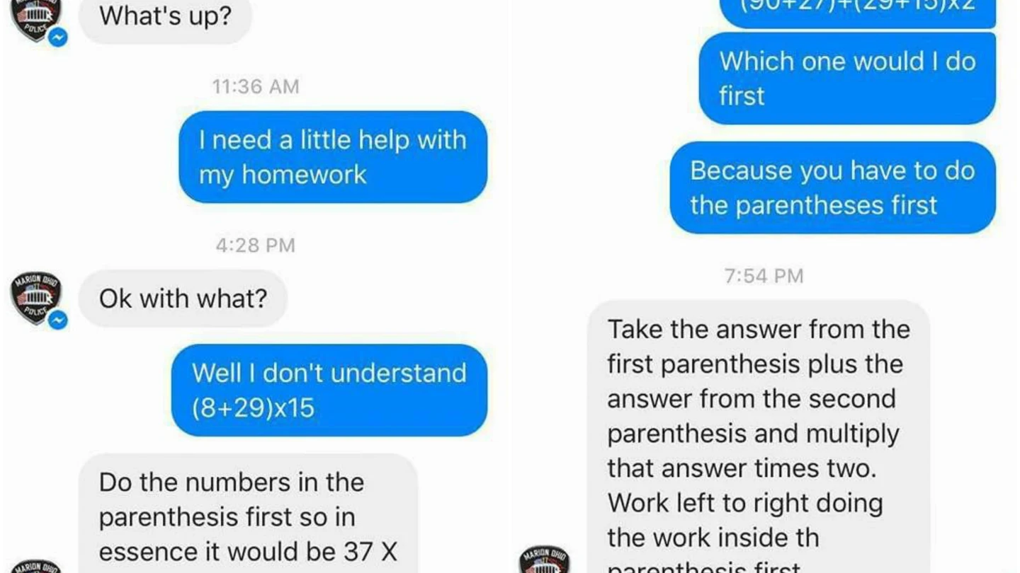 Conversación de la niña con la policía Conversación de la niña con la policía