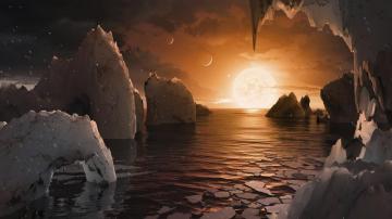 Cómo podría ser la superficie del exoplaneta TRAPPIST-1f