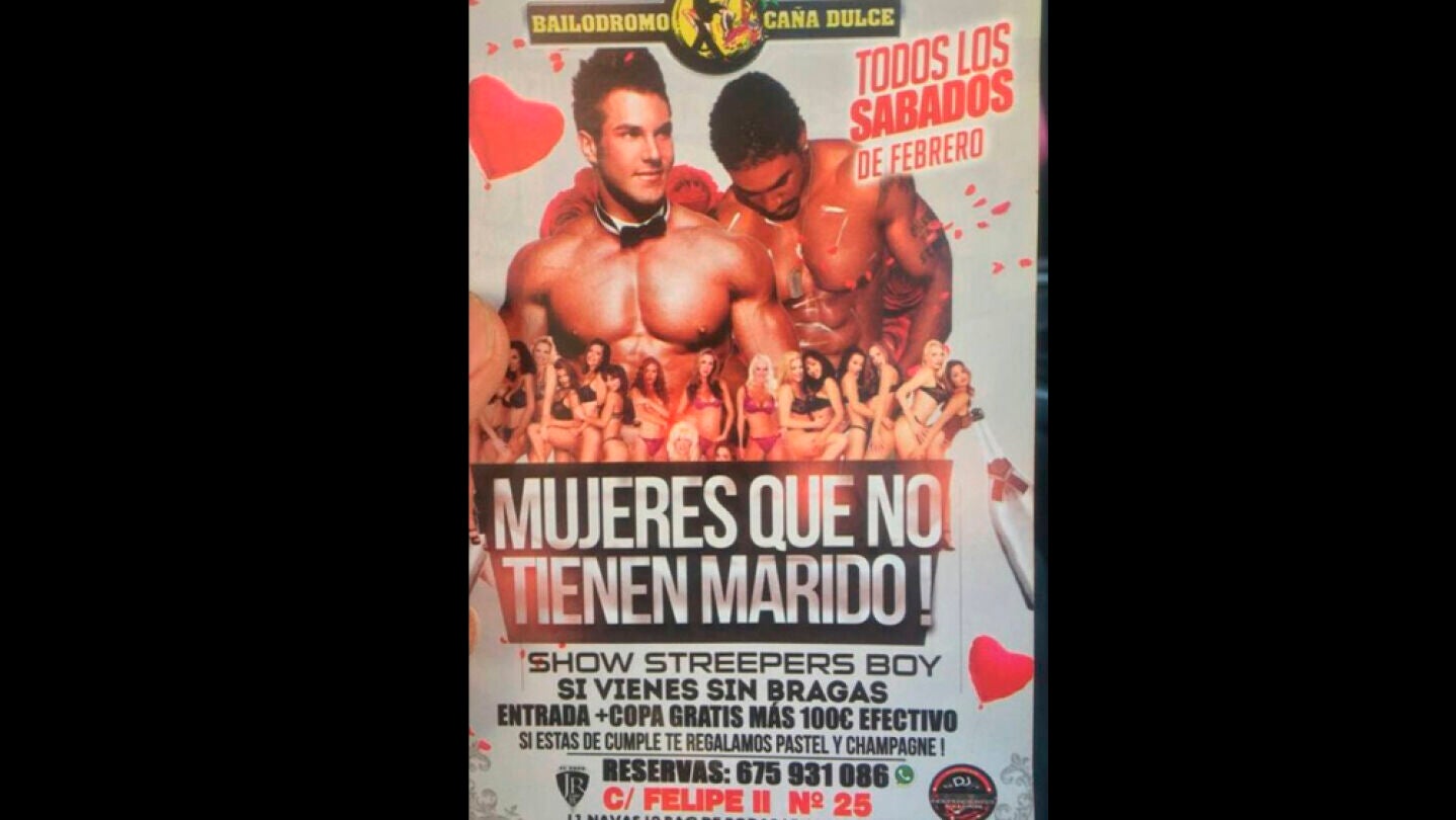 Cartel de la discoteca Bail&oacute;dromo Ca&ntilde;a Dulce