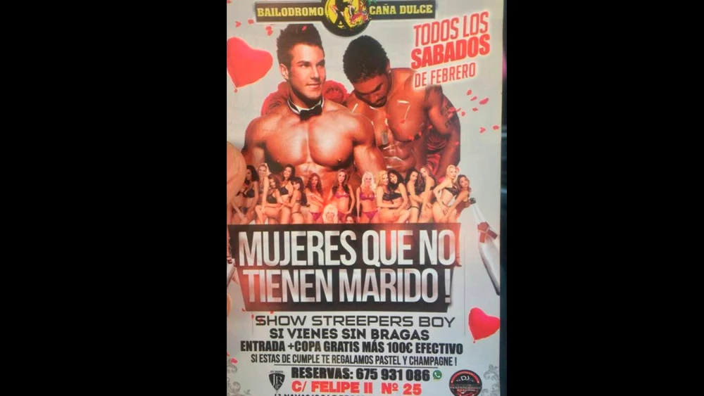 Cartel de la discoteca Bailódromo Caña Dulce