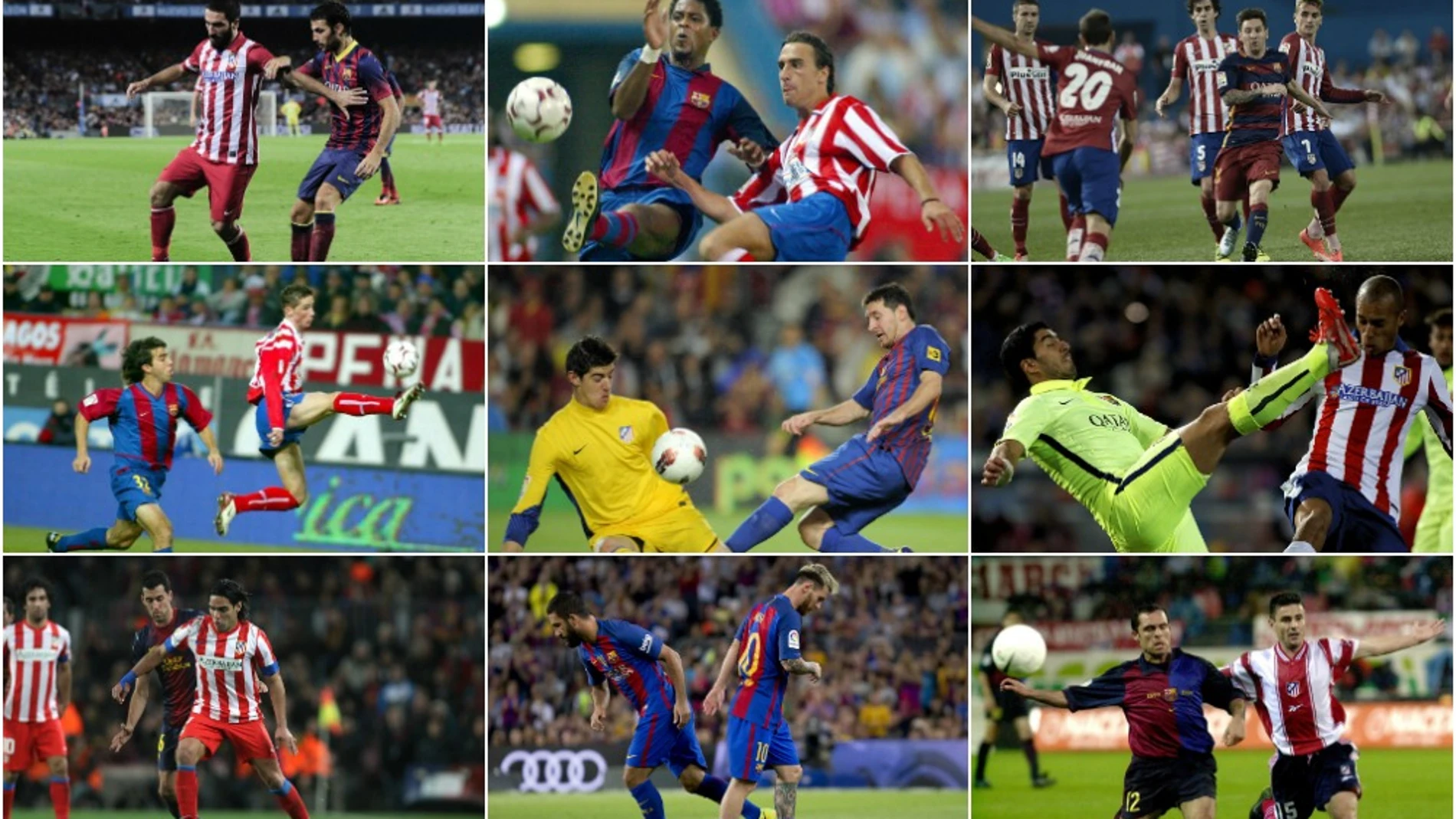 ¿A qué año pertenecen estas fotos del Barça-Atleti? 