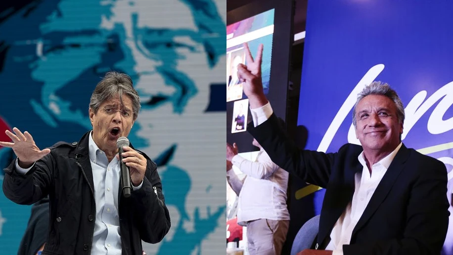 Guillermo Lasso, izquierda y Lenín Moreno, derecha