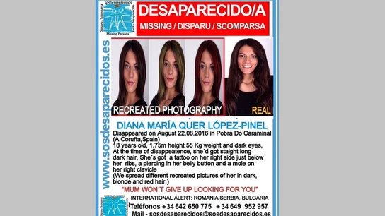 Cartel de Diana Quer con diferentes colores de pelo Cartel de Diana Quer con diferentes colores de pelo