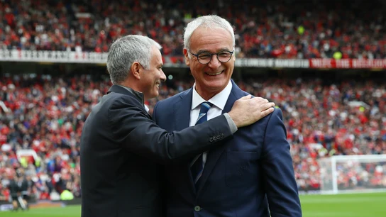 Mourinho saluda a Ranieri Mourinho saluda a Ranieri