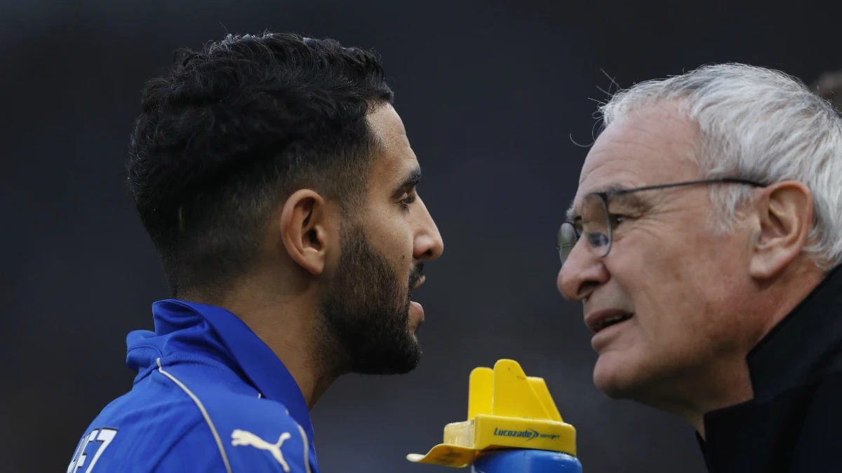 Mahrez y Ranieri