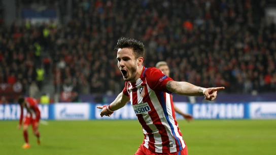 Saúl celebra un gol Saúl celebra un gol