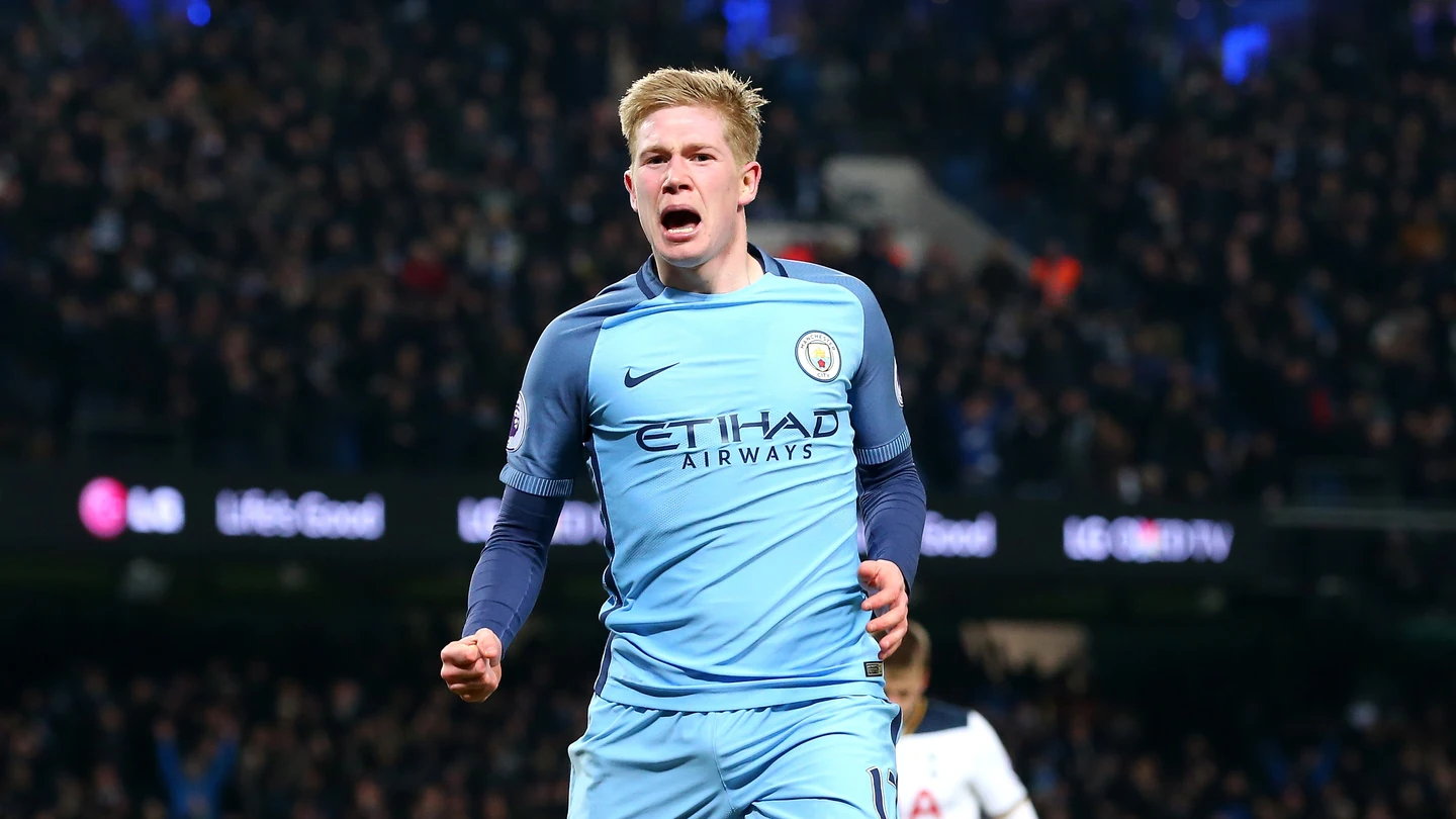 Kevin de Bruyne celebra un gol con el Manchester City Kevin de Bruyne celebra un gol con el Manchester City