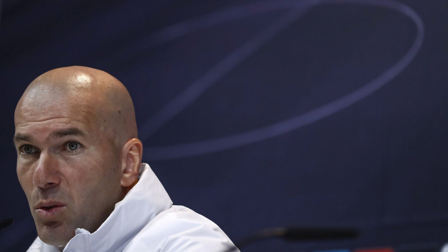 Zidane, durante la rueda de prensa