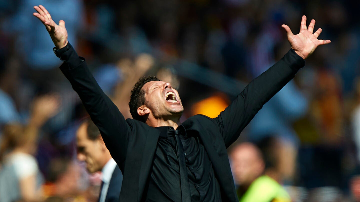 Diego Pablo Simeone, celebrando un gol del Atl&eacute;tico de Madrid