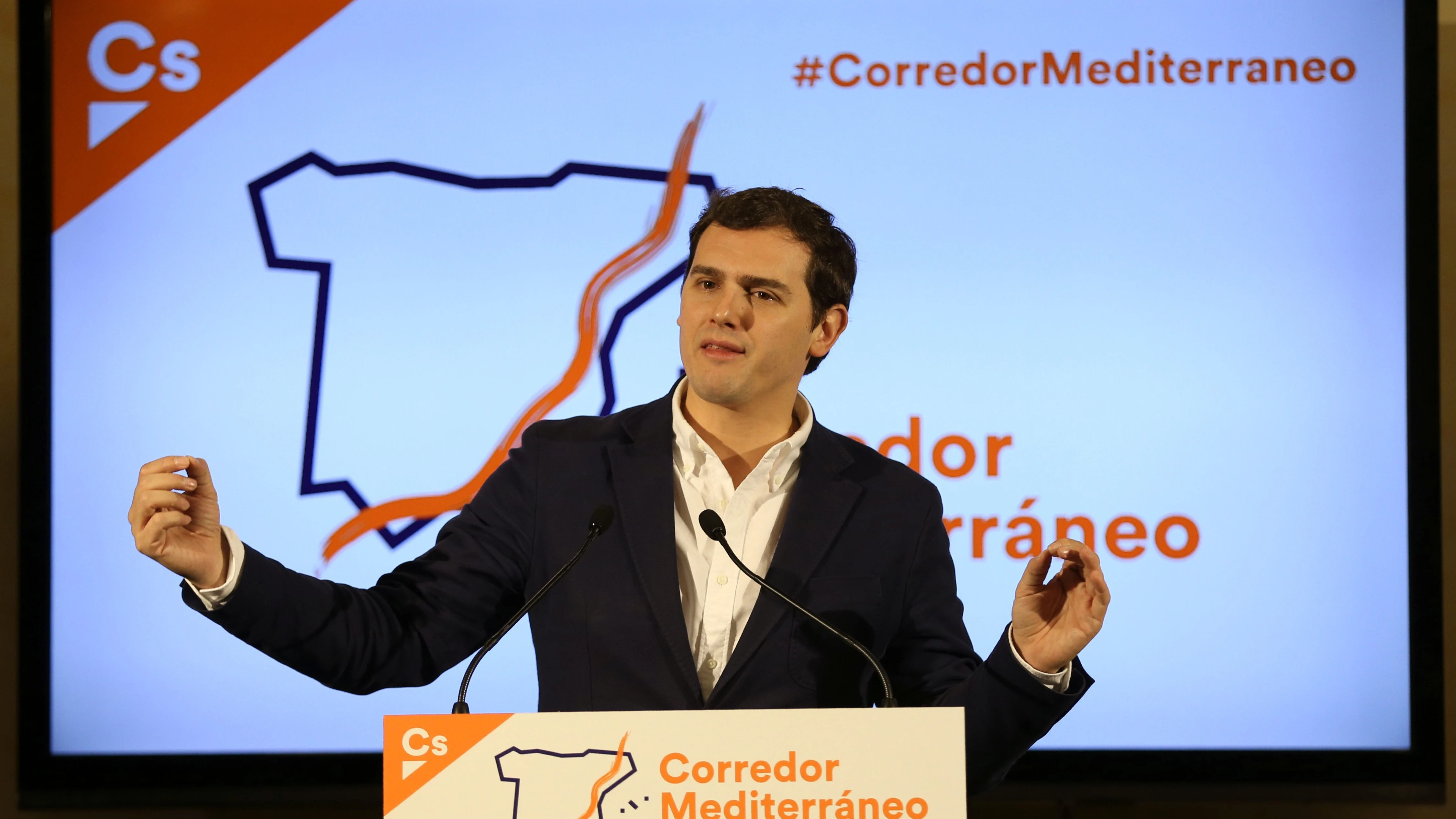 Rivera en un acto de Ciudadanos en Barcelona