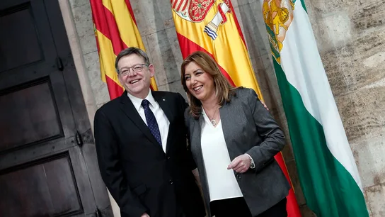 Ximo Puig y Susana Díaz en un acto conjunto Ximo Puig y Susana Díaz en un acto conjunto