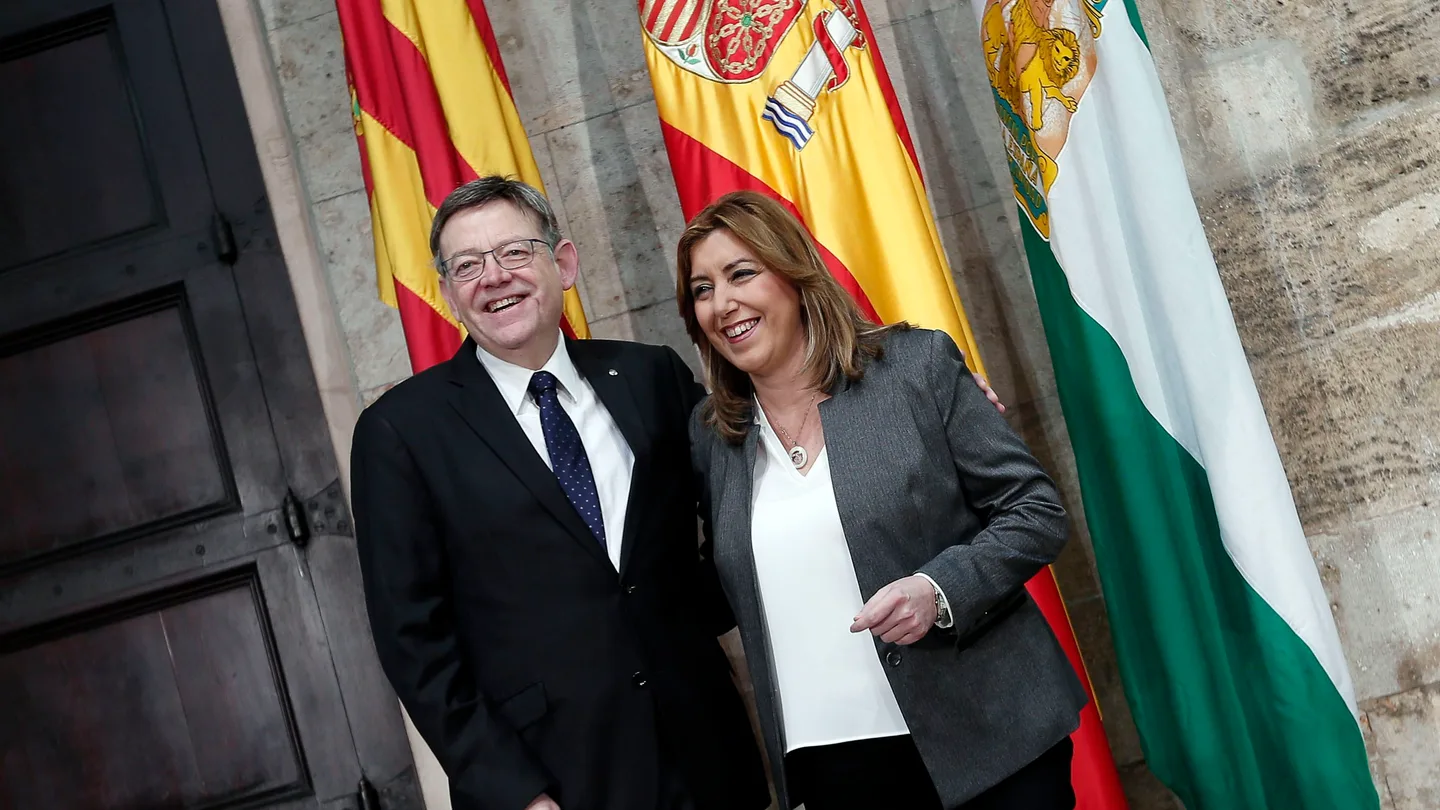 Ximo Puig y Susana Díaz en un acto conjunto Ximo Puig y Susana Díaz en un acto conjunto