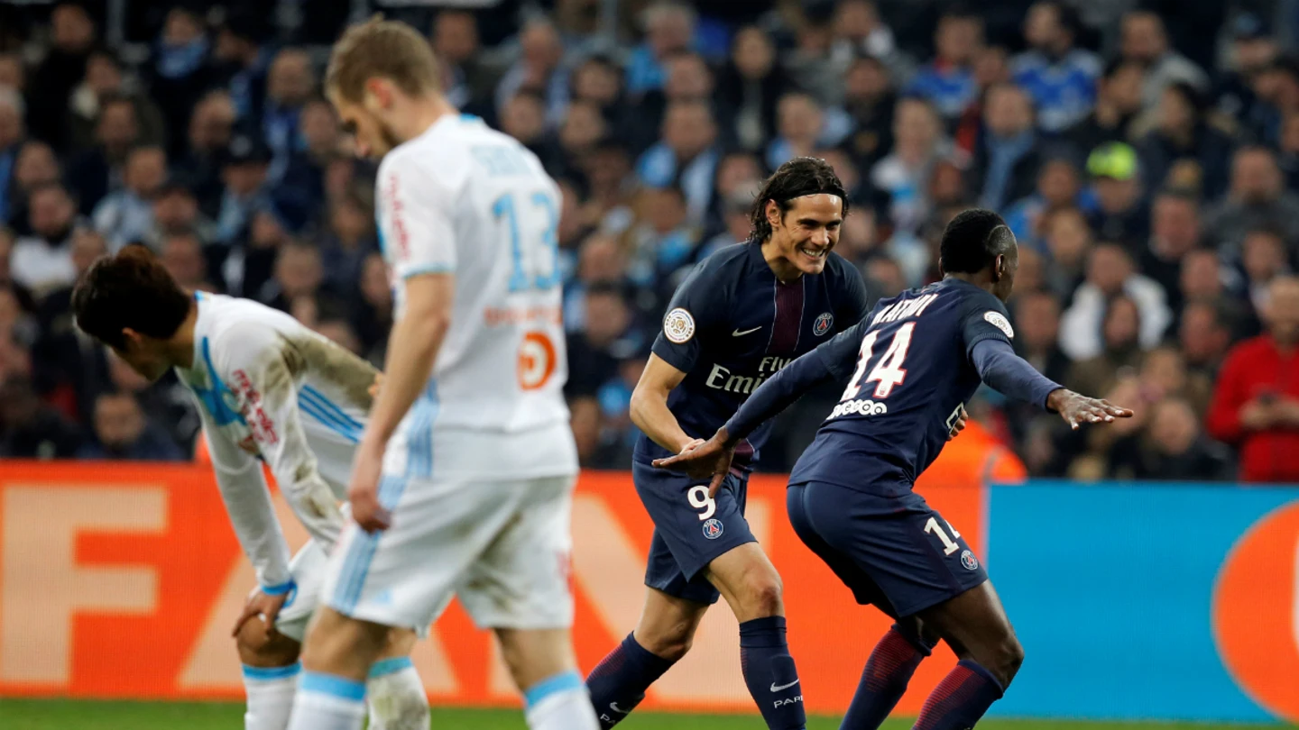 Cavani y Matuidi celebran un gol Cavani y Matuidi celebran un gol