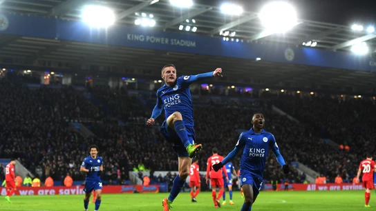 Vardy celebra un gol ante el Liverpool Vardy celebra un gol ante el Liverpool
