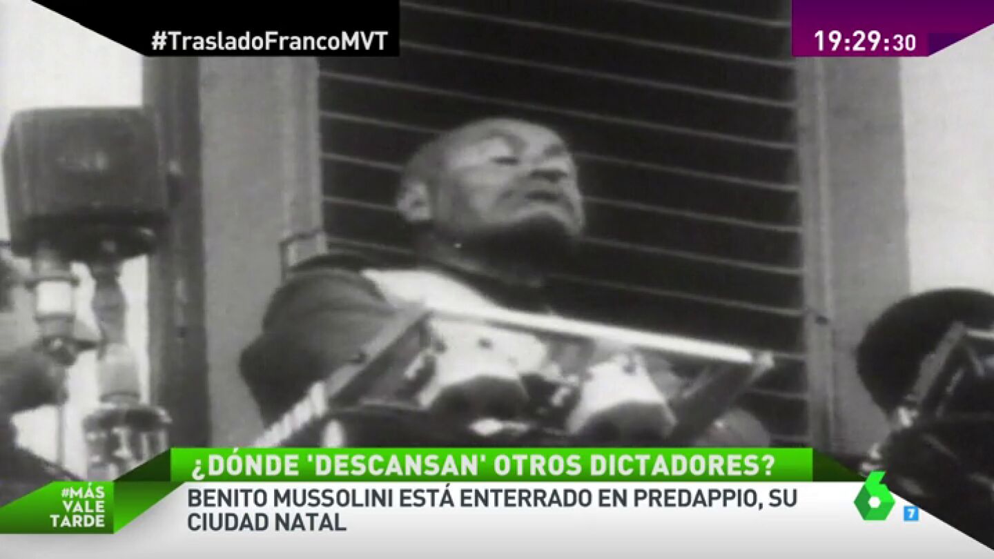 Frame 56.684689 de: Los restos de Franco est&aacute;n en el Valle de los Ca&iacute;dos, &iquest;d&oacute;nde fueron enterrados Hitler, Mussolini o Gadafi?