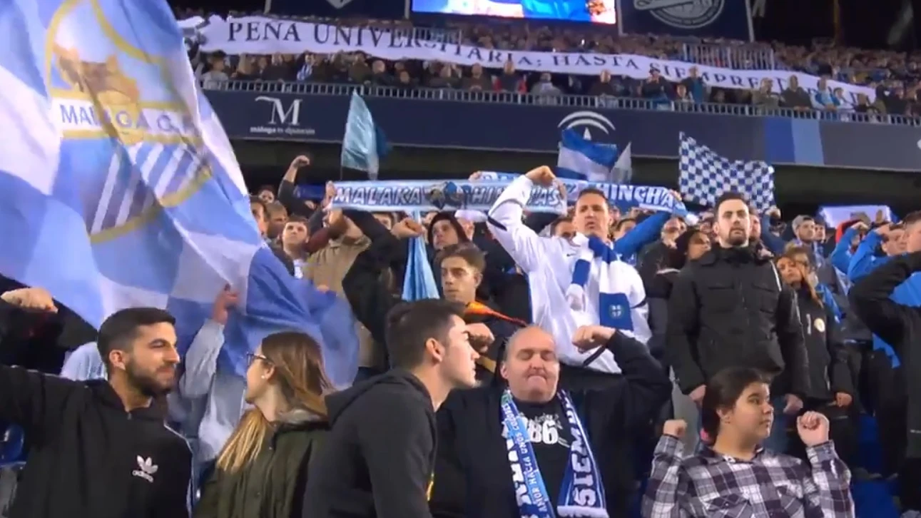 Los aficionados del Málaga rinden homenaje a Pablo Ráez Los aficionados del Málaga rinden homenaje a Pablo Ráez
